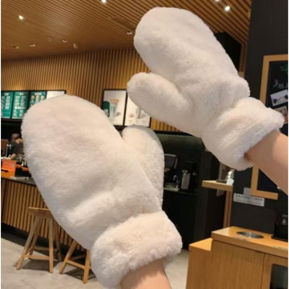 Winter solid color gloves