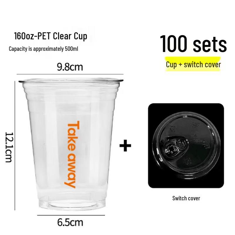 Mubaisen Plastic Milk Tea Cups with Lids