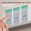 Bull Short Cable Power Strip: Multi-Outlet Kitchen Extension Socket with Individual Switch Control
