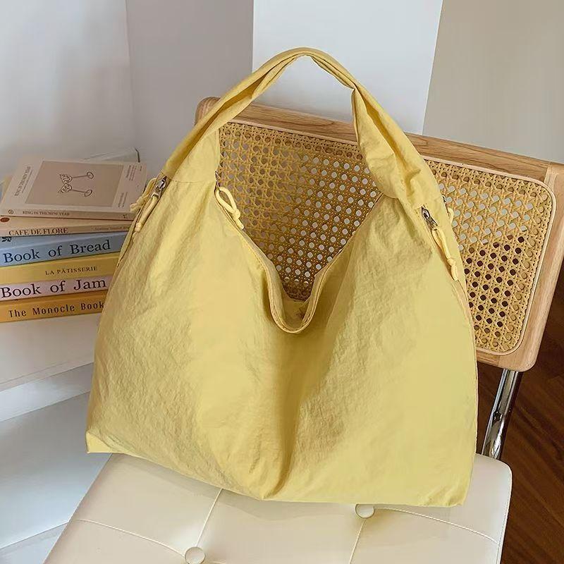 

Nyl Solid Color Large Capacity Tote Bag Autumn New Versatile 2026 Bags for Women Casual Commuting Shoulder Bag жовтий