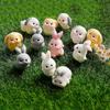 24 Pcs Mini Rabbits Easter Bunny Resin Bunny Figurines Mini Lop Bunny Mini Animals Fairy Garden Miniature Moss Landscape Ornaments For Easter Egg Fill