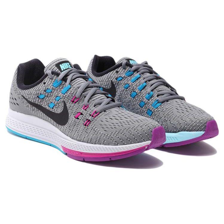 Nike Air Zoom Structure 19 Cool Grey Fuchsia Flash Women Sneakers 806584-005