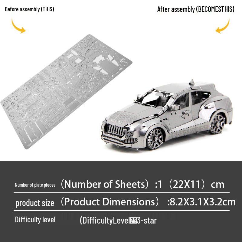 

3D DIY Металлический пазл игрушка внедорожник из нержавеющей стали