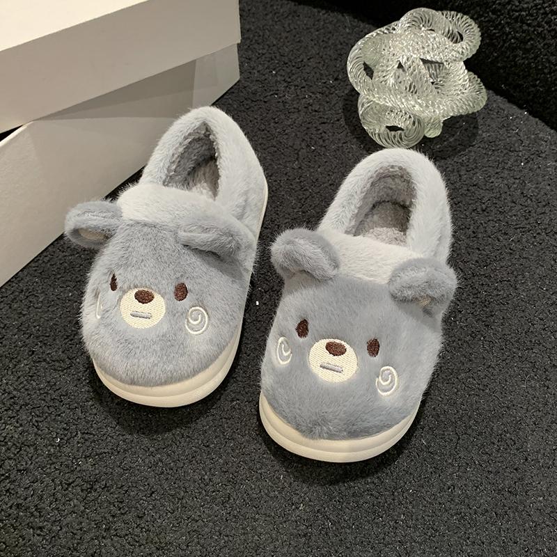 Children's cotton slippers autumn and winter new home indoor anti-skid warm cartoon boy and girl thickened cotton