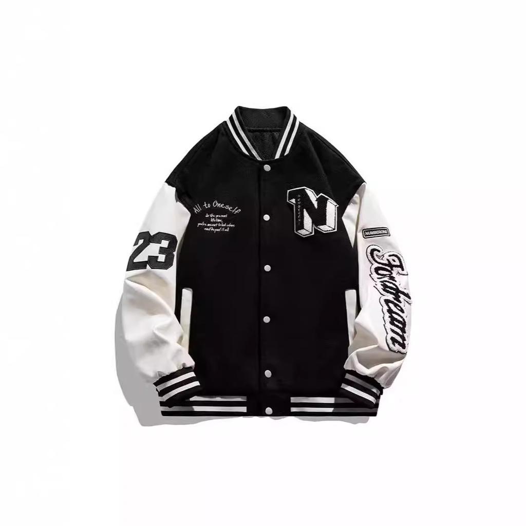 Embroidered Outerwear Men's American Casual Versatile Coat Men's and Women's Couples' Spring and Autumn Jackets Baseball Uniforms