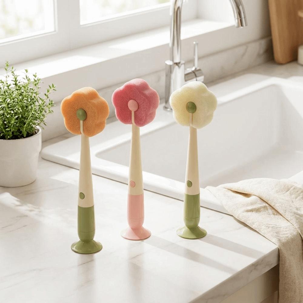 Hanging Long-Handled Brush Sponge Head Cup Cleaner Kitchen Accessories Straw Cup Brush Camping