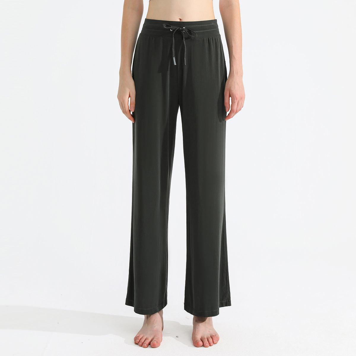 

Женские брюки модал с широкими штанинами для йоги - Свободные, с высокой посадкой, дышащие, с защитой от солнца, для танцев и фитнеса L