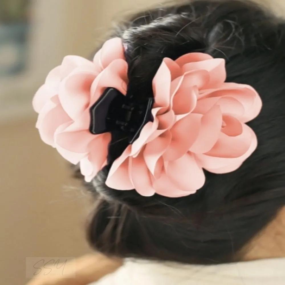 Chiffon hair clip (peach) hair clip point pin hair clip