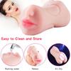 1/3 in 1 Male Masturbator Pocket Pussy 3D Textured Sex Toy with Realistic Vaginal Tight Anus Stroker