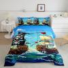 Bedding Set Sailboat Nautical Ocean Wave Pirate