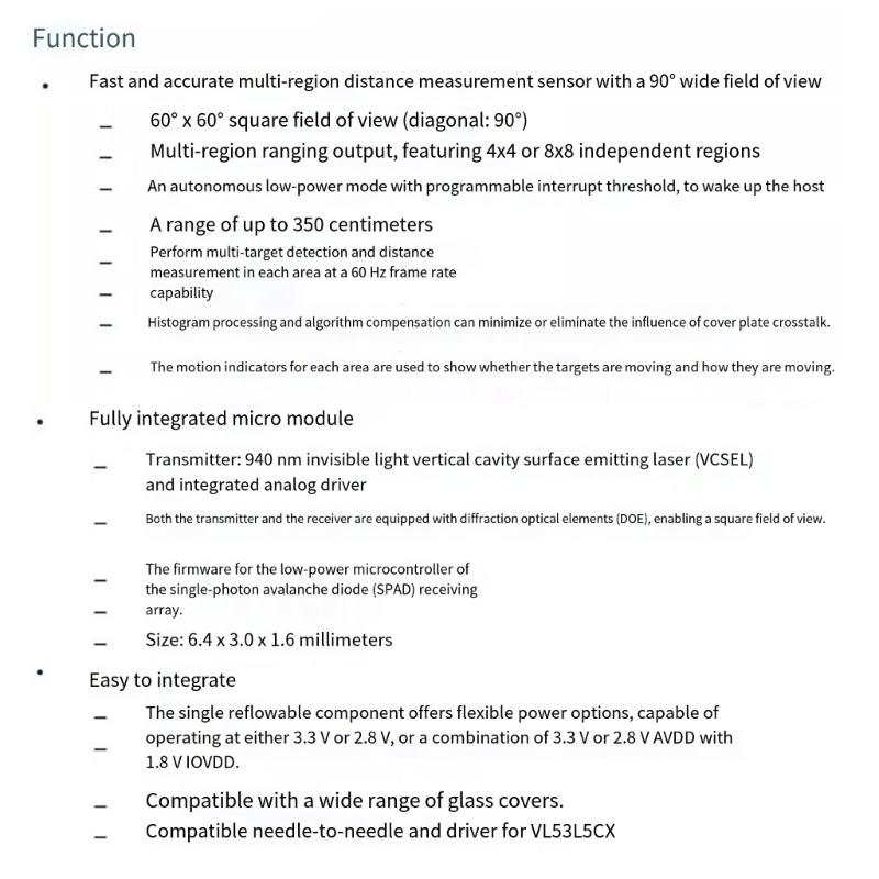 High Accuracy Ranging Module with Long Ranges Detection for Robotics Navigation And Drones Obstacle Avoidance