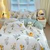 3 Piece Floral Duvet Cover Set With 2 Pillowcases Soft Skin Friendly Bedding Without Core For Single And Queen Size Beds