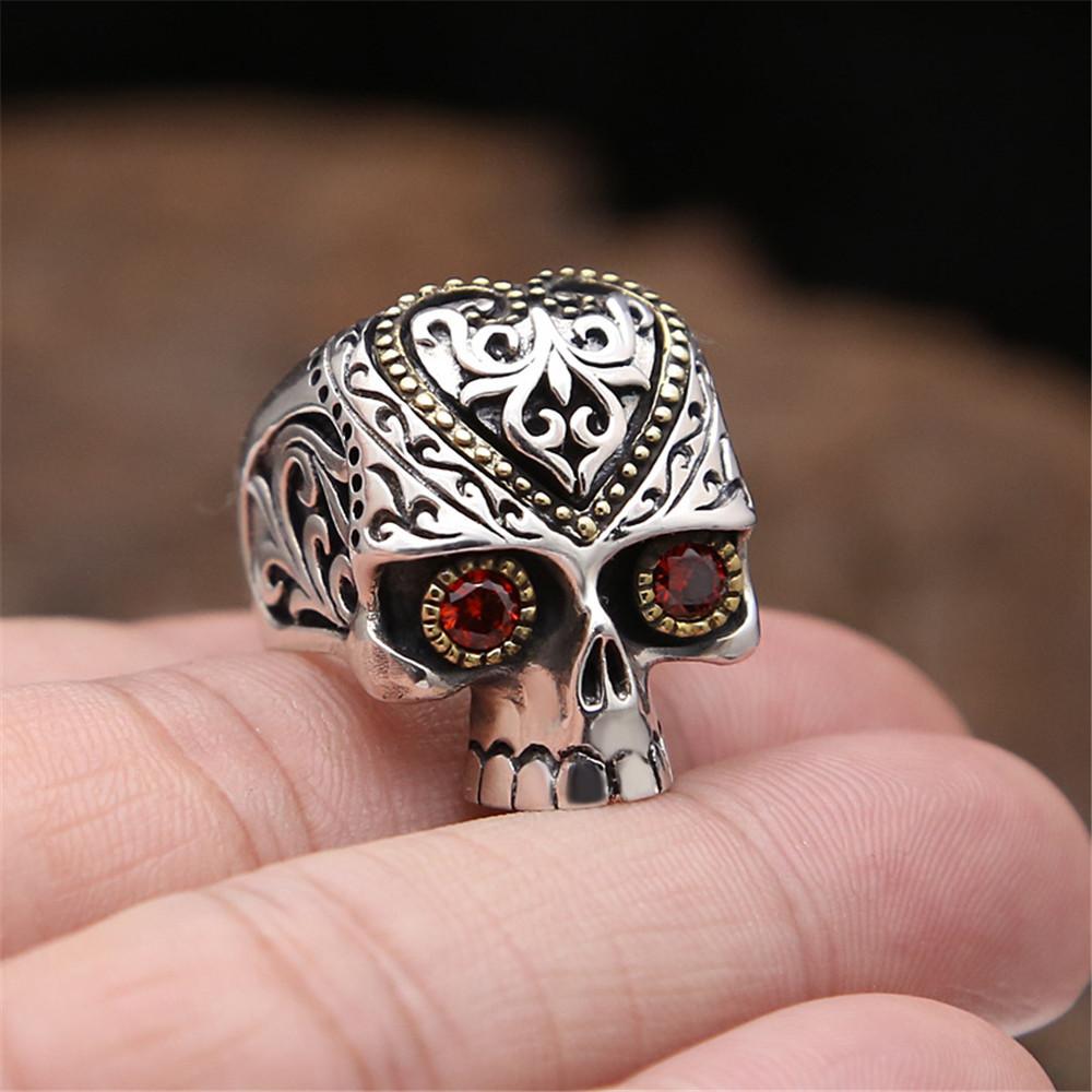 

New Fashion Punk Alien Skull Ring Wide Version Fashion Ring 13