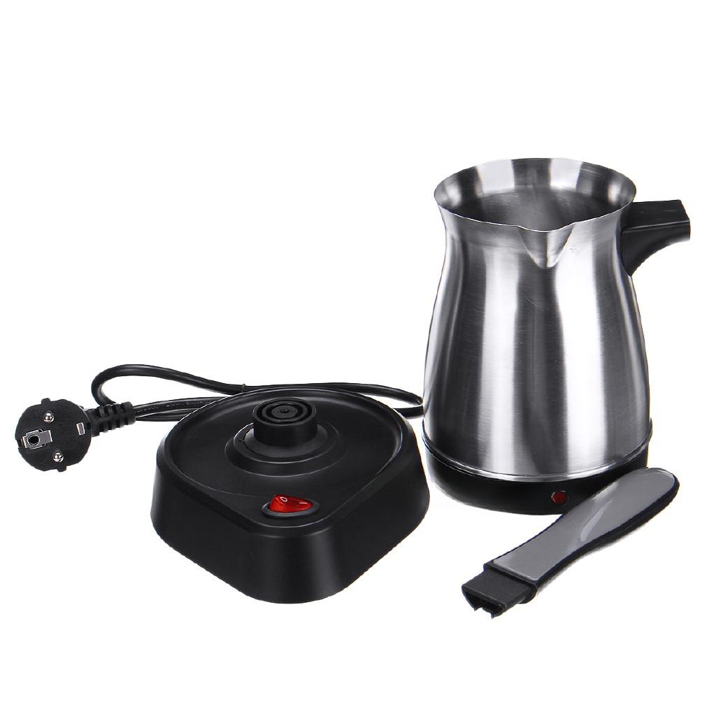 Stainless Steel Portable Greek Turkish Coffee Maker Pot Electric Moka Pot Coffee Kettle Office Electric Coffee Machine