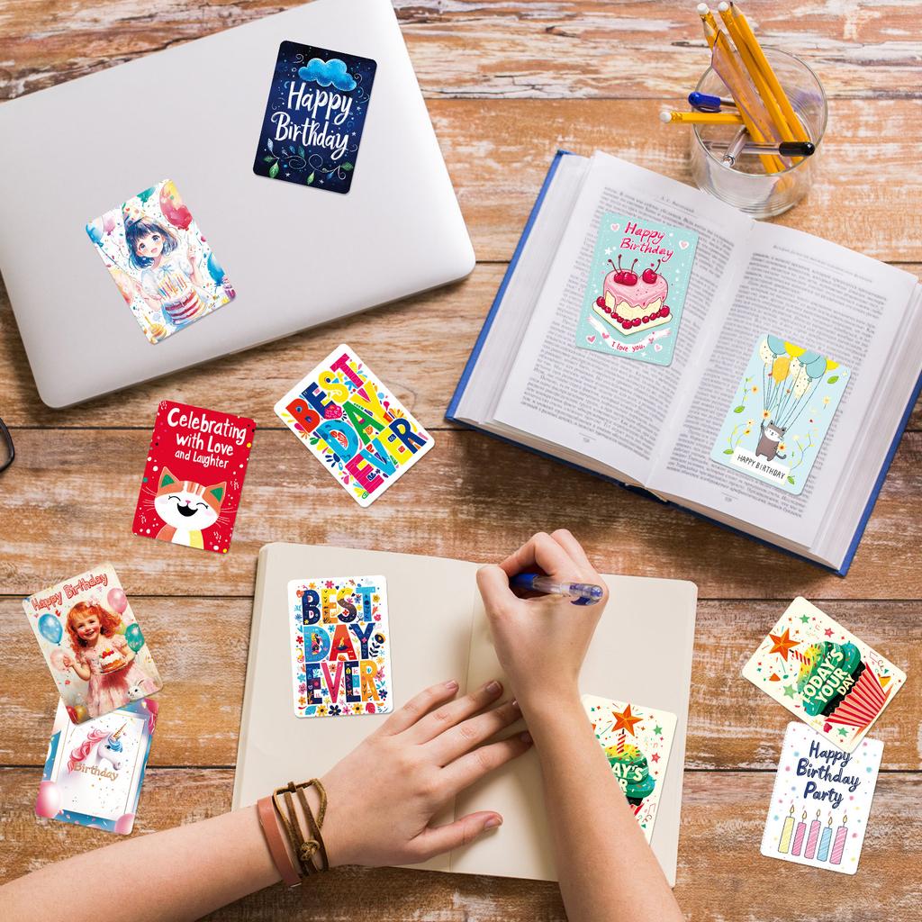 50 Cards Birthday Party Blessings Text Card Gift Decoration Hand Account Decoration