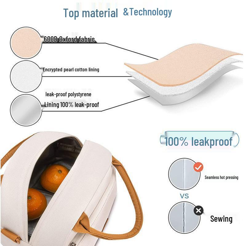 Waterproof Oil-Proof Large Capacity Lunch Tote for Office Workers