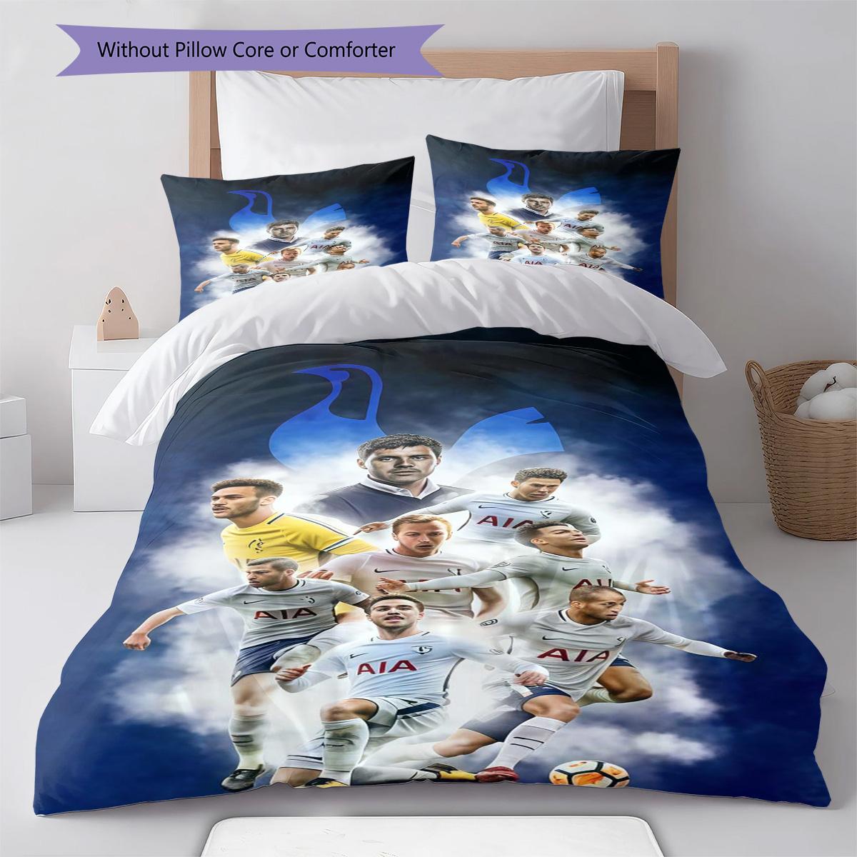 

Tottenham contingent Bedding Quilt Set Quilt Cover Pillowcase Home Decoration Birthday Gift (1 * duvet cover + 2 * pillowcase, without core) 135x200cm