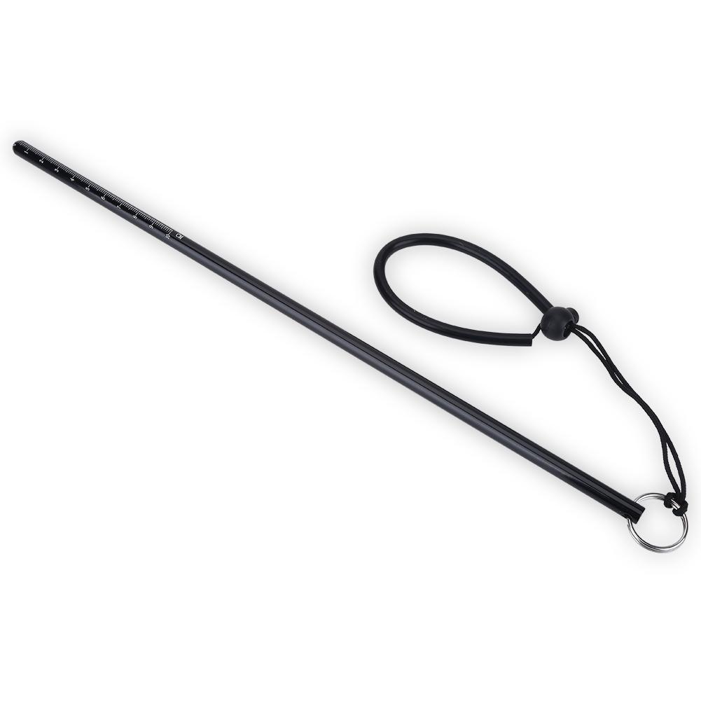 Scuba Diving Point Rod Colorful Aluminium Alloy Diving Noice Maker with Lanyard (Black)