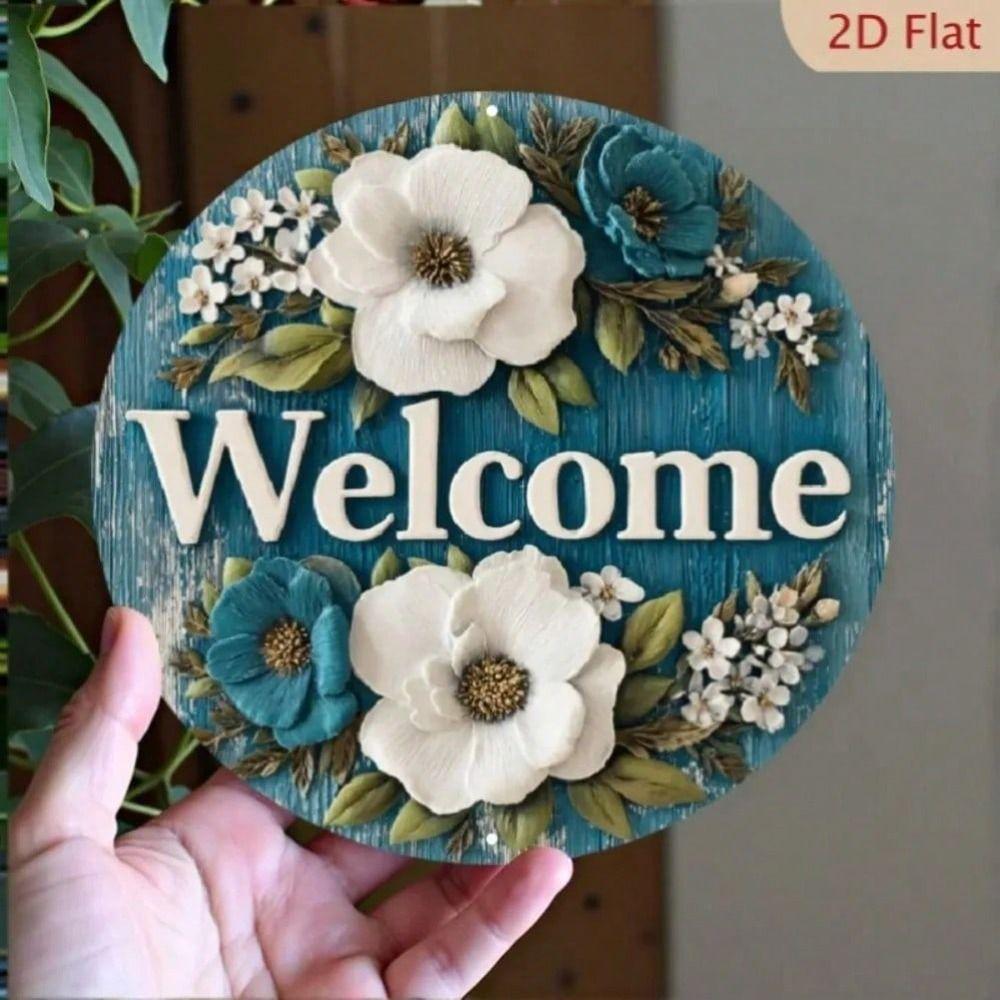Handmade Metal Tin Plate Wall Art Home Decor 20x20cm