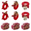 Christmas Velvet Bow Napkin Holders Elegant Versatile Handmade Tie Clips For Tableware Napkin Rings Perfect For Weddings Christmas Birthday Events