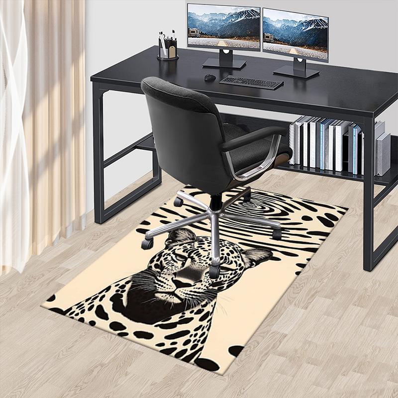 

1pc Anime Cartoon Jaguar Print Office Chair Mat - Non-Slip Carpet for Home Decor, Suitable for All Seasons.A040 60cm by 90cm