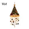 Staggered Light Pendant Lighted Christmas Ceiling Hanging Decor, Pre-Lit Tree Bell with LED Warm LED, Porch Doorway Holiday Ornament, Indoor