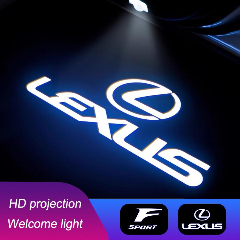 2Pcs Car HD Welcome Lights Car Door Emblem Projector Lamps For Lexus GS IS LS500h ES260 ES300h RX350h NX260 UX260 LM LC RZ450e