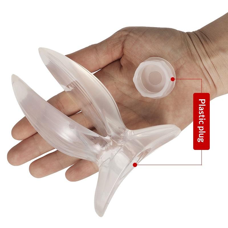 Peep Hole Butt Plug Scissor Head Hollow Anal Plug Hollow Anal Dilator Silicone Vagina Plug Man Prostate Massager Enema Sex Toys