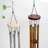 Decorative Wind Chime Metal with 6 Aluminum Tubes Natural Soothing Melody Tones Garden Patio Outdoor Decoration Hanging Bell Birthday Gifts Relaxation