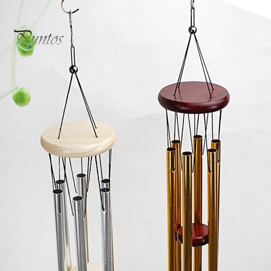 Decorative Wind Chime Metal with 6 Aluminum Tubes Natural Soothing Melody Tones Garden Patio Outdoor Decoration Hanging Bell Birthday Gifts Relaxation