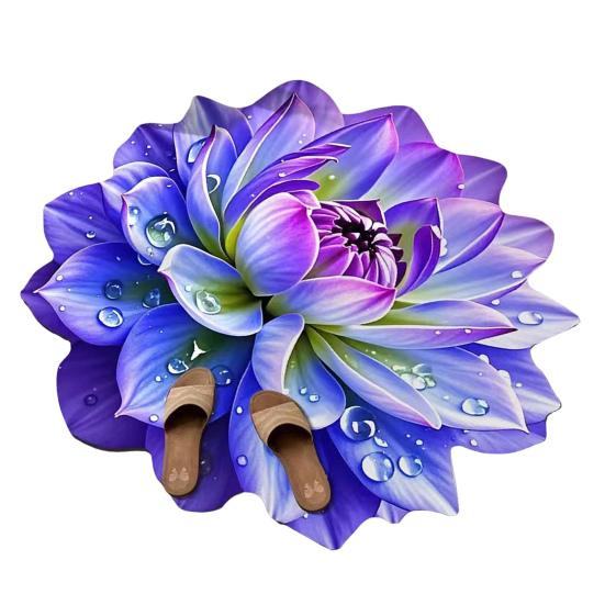 Flower Floor Rug Non-Slip Absorbent Bathroom Mat Decorative 3D Realistic Pattern Floral Mat
