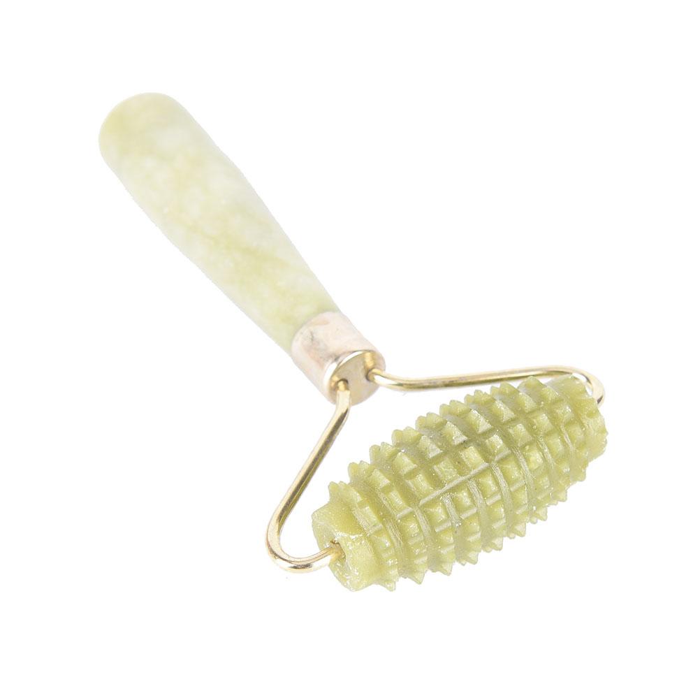 Jade Stone Needle Derma Face Arms Neck Massage Roller Ancient Face Body SPA Massage Roller Facial Massager Jade Beauty Tool 1pc