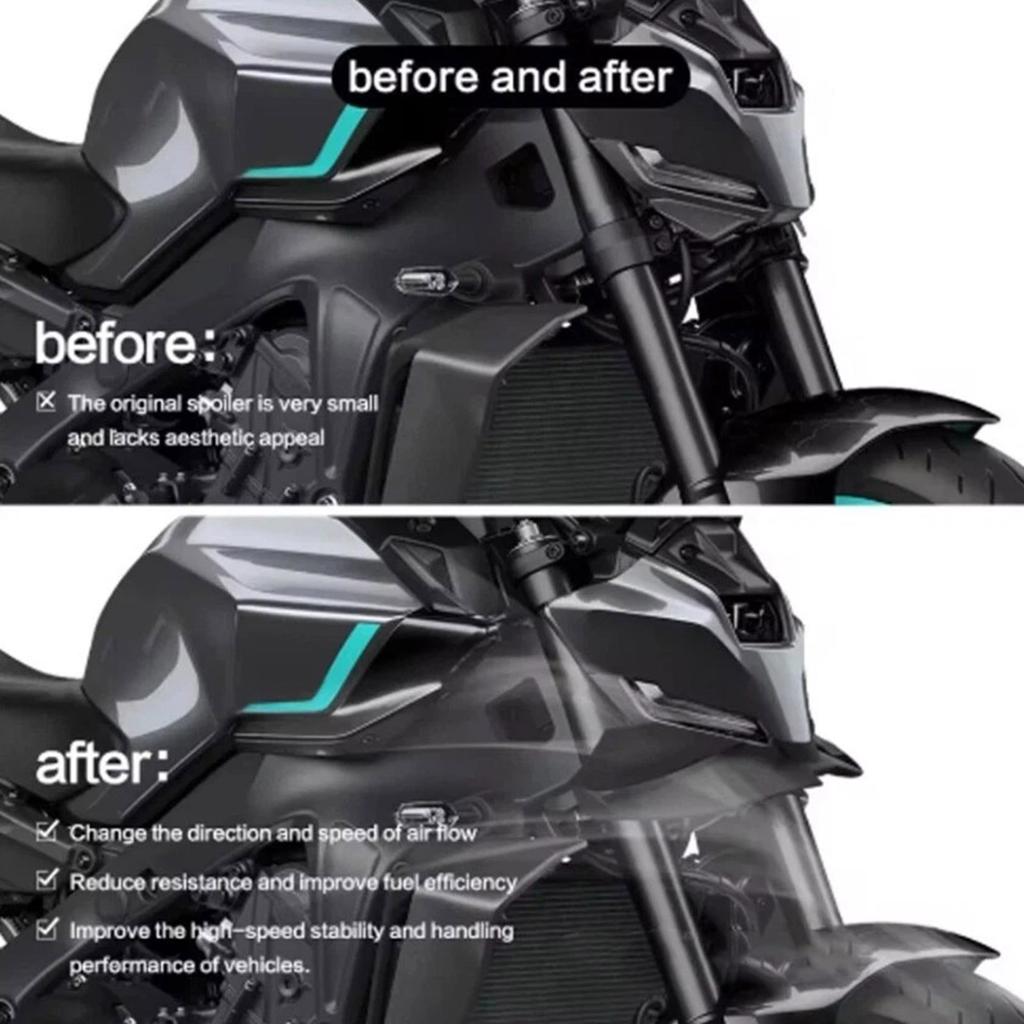 Motorcycle Beak Fairing Winglets Front Beak Extension Wheel Cover For MT09 SP 2024 2025 Motorbike Decors