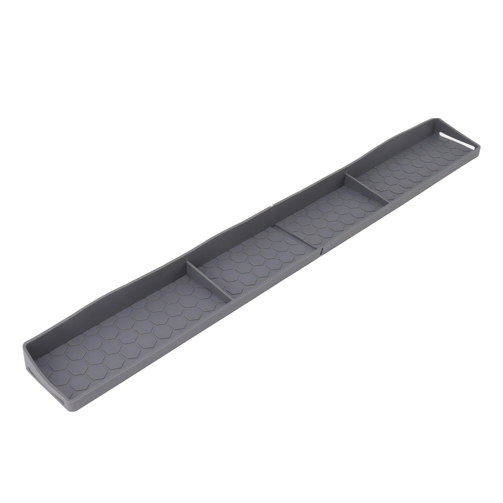 

Silicone Stove Top Magnetic Spice Rack 3 Functional Partitions Kitchen Spice Rack Organizer 30 Inch Grey