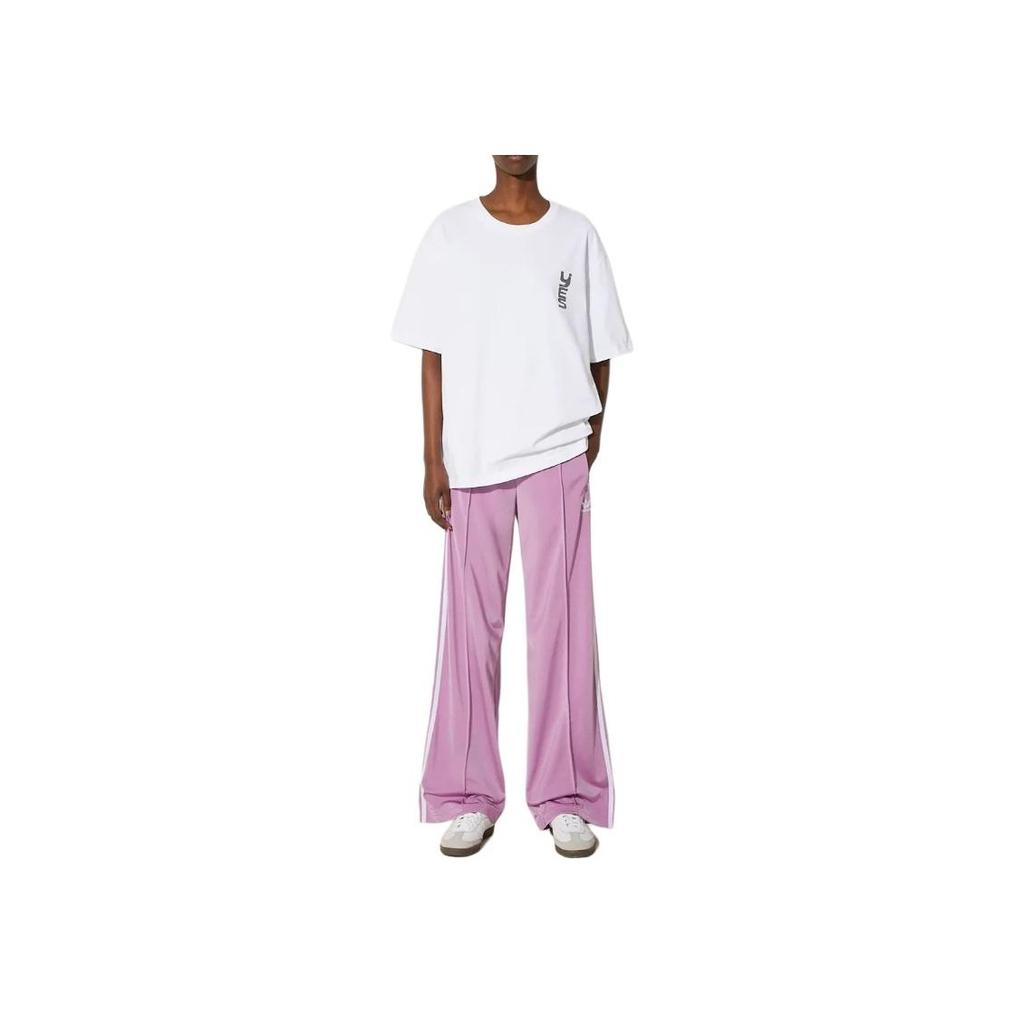 Adidas Originals Logo Elastic Waist Retro Sports Casual Pants Women Pants Pink IY4719
