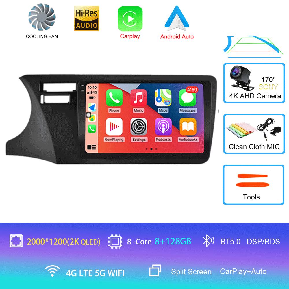 For Fit Honda City 2014 2015 2016 2017 Multimedia Stereo Android 14 Car Radio DVD Video Player Navigation GPS Left Hand Driving