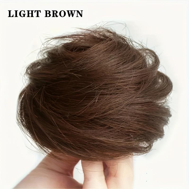 

Прямые волосы синтетическая резинка черный коричневый пучок женские натуральные волосы круг высокая резинка конский хвост аксессуары для волос светло-коричневого