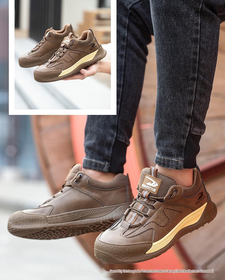 Insulated 6KV Men's Work Shoes with Plastic Toe Cap, Anti-Smash, Anti-Puncture, Anti-Slip, and Wear-Resistant Protection