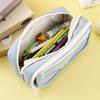 Durable Canvas Stationery Storage Box With Multiple Compartments For Middle School Students