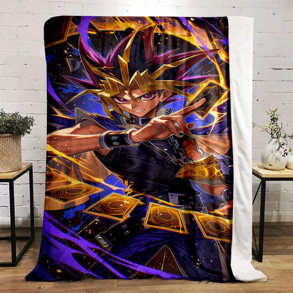Dynamic scene with glowing cards, vibrant energy trails, and bold colors. for all seasons blanket lunch break throw gift