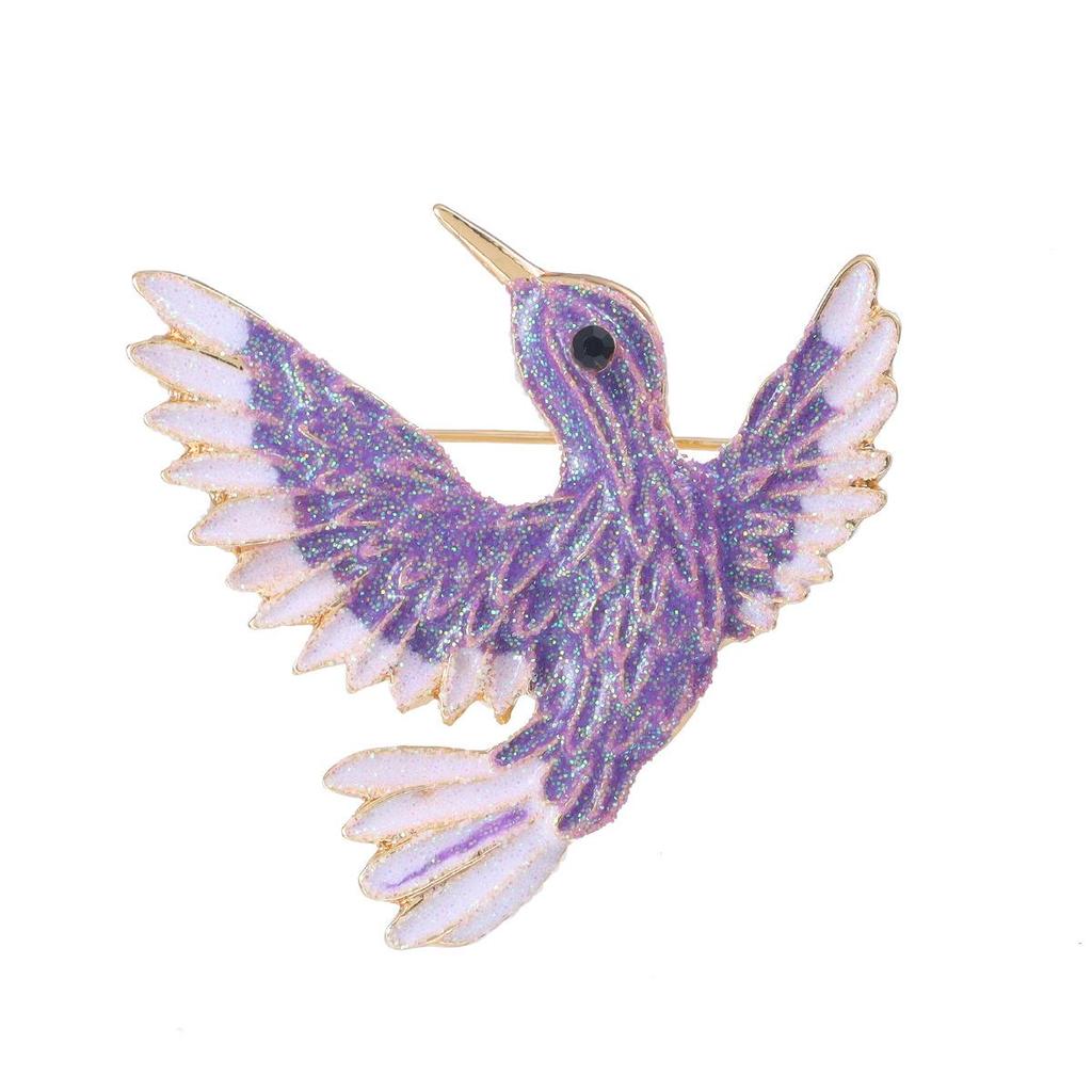 Hummingbird Crystal Rhinestone Brooch: Elegant Alloy Pin for Clothing Accessories