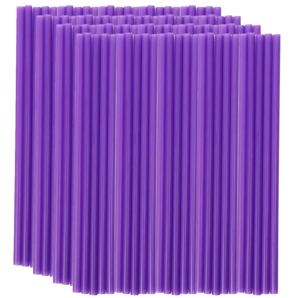 100pcs Long Drinking Straws Colorful Plastic Wide Straw Milk Tea Juice Cocktail Drink Straw Birthday Party Kitchen Accessories