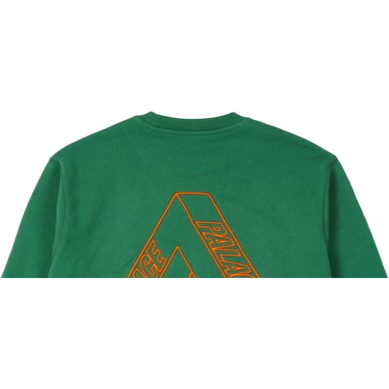 Palace Outliner Designer Crew Neck Sweatshirt With Triangle Print Unisex Sweatshirt Green P20CS141