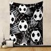 "Soccer Ball and Net Pattern Tapestry" Patterned tapestry home decor, suitable for bedroom and living room, gift