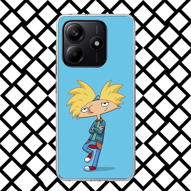 Cartoon Hey Arnold Fondos Phone Case for Xiaomi Redmi Note 15 14 14S 13 12 12S 11 Pro Plus 11E 11T 11S 10S 5G Soft Cover Fundas