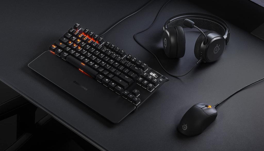 SteelSeries Prime + Prestige Wired Gaming Mouse with OM Switches, TrueMove Pro+, and Built-in OLED Display, Black