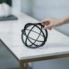 Metal Geometric Sculpture Decorative with Interlocking Rings Elegant