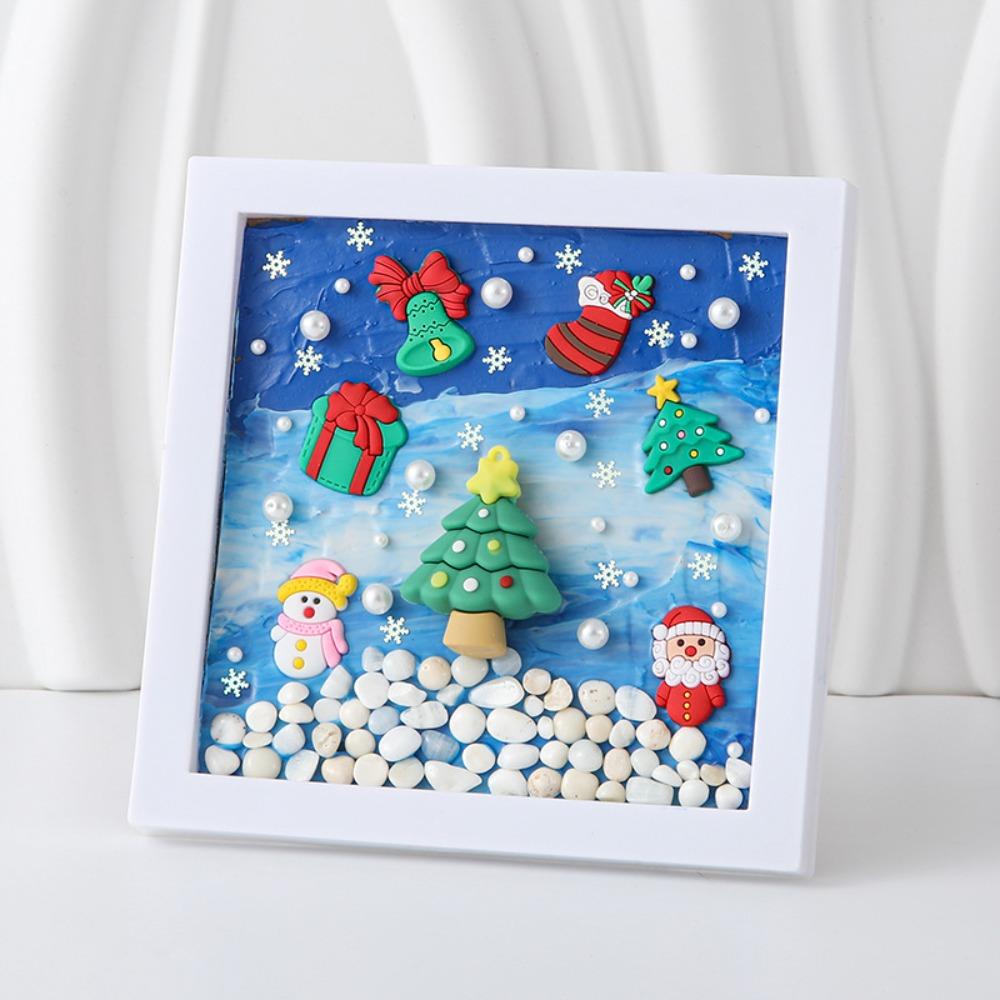 Wood Material 3D Ocean Scenery Painting Multicolor Photo Wood Frame DIY Photo Frame  Craft Projects