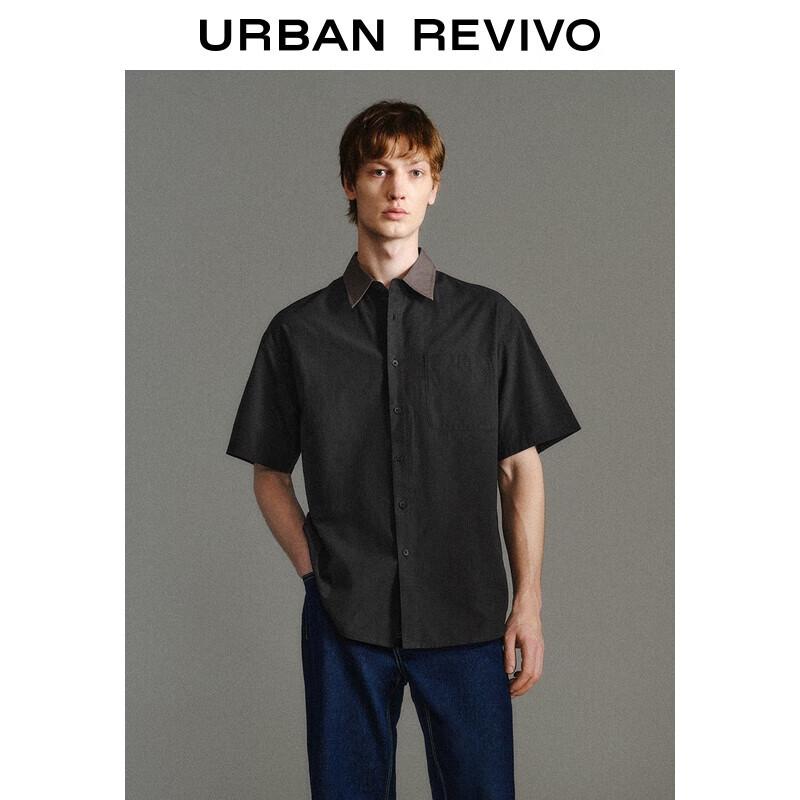 UR Men s Autumn 2025 Color-block Lapel Shirt S