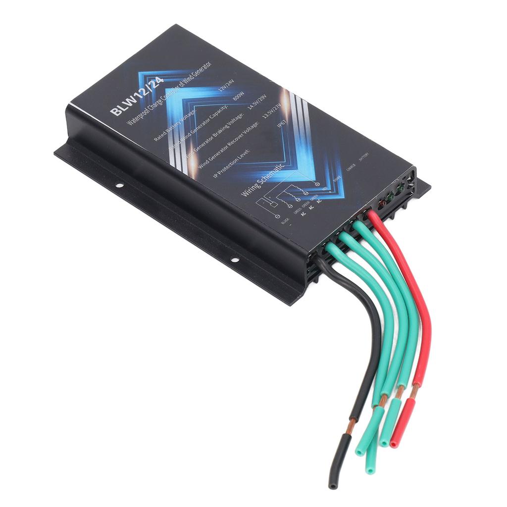 800W Windturbinenregler Aluminiumlegierung IP67 Wasserdicht Windgeneratorregler 12V 24V